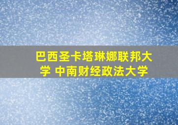 巴西圣卡塔琳娜联邦大学 中南财经政法大学